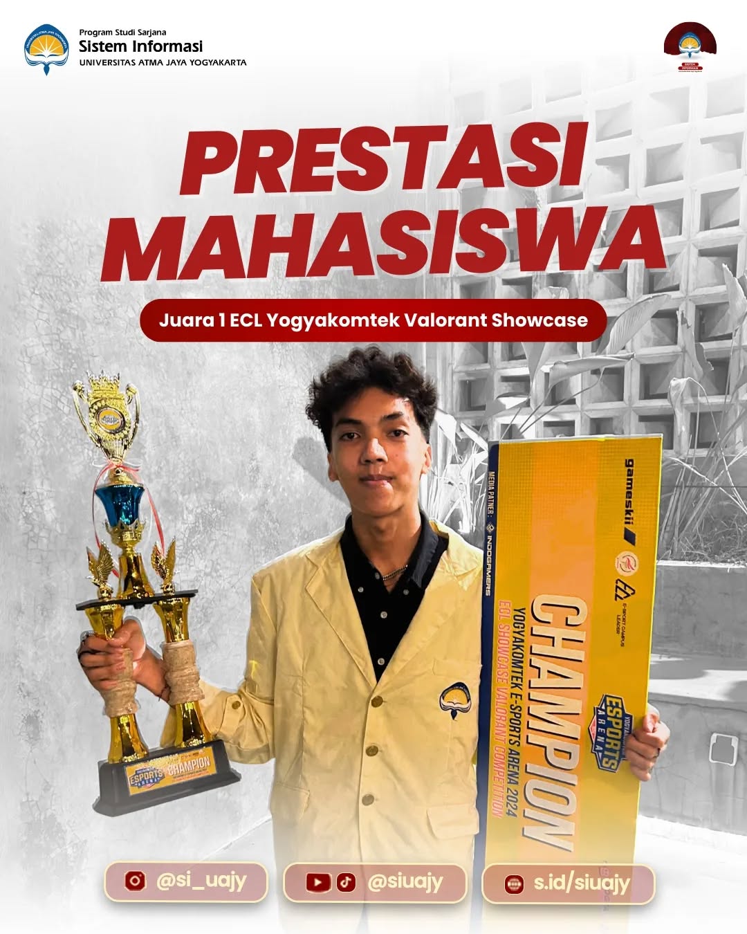 Selamat kepada Bernadus Richard Justin Devon mahasiswa SI Angka